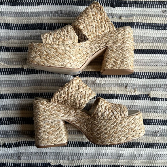Farm Rio Braided Raffia Platform Sandals - Picture 7 of 7